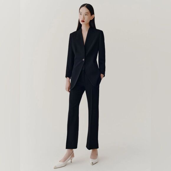 LIKE NEW MARELLA ART 365 ENVERS MADE IN ITALY LONGLINE BLAZER SZ 4 RETAILS $400 - Picture 1 of 11